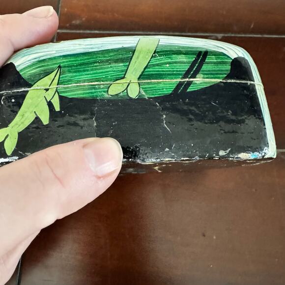 VTG Noah’s Ark Hand-painted Trinket Keepsake Box Made in India Baby Gift - Picture 4 of 11